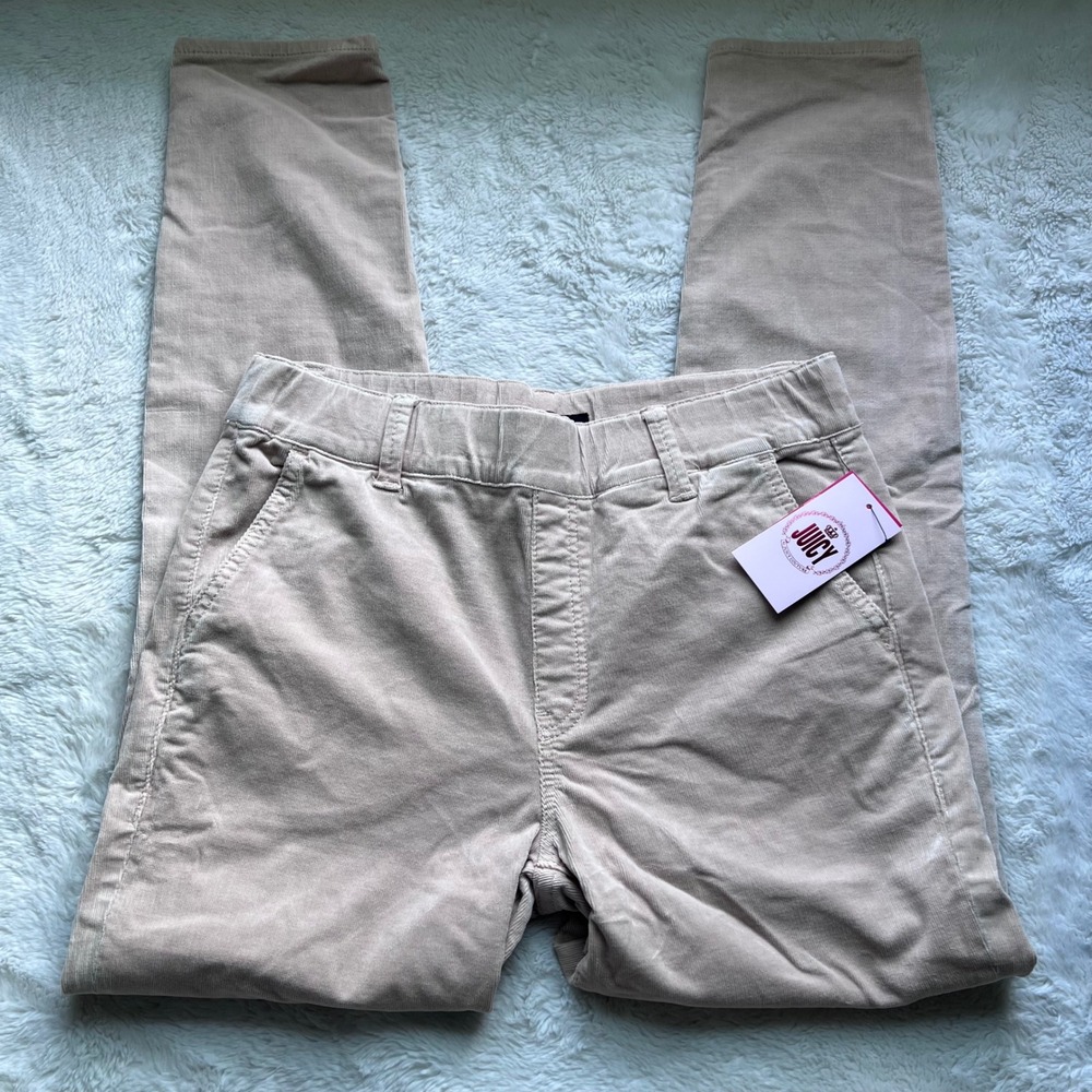 Juicy by Juicy Couture Women Tan Beige Corduroy Skinny Pants Size 8 NWT RN151142
